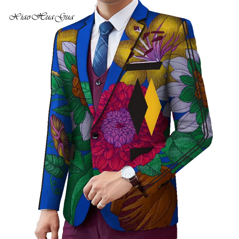 Африканская одежда для мужчин хлопковая куртка с Африканским восковым принтом