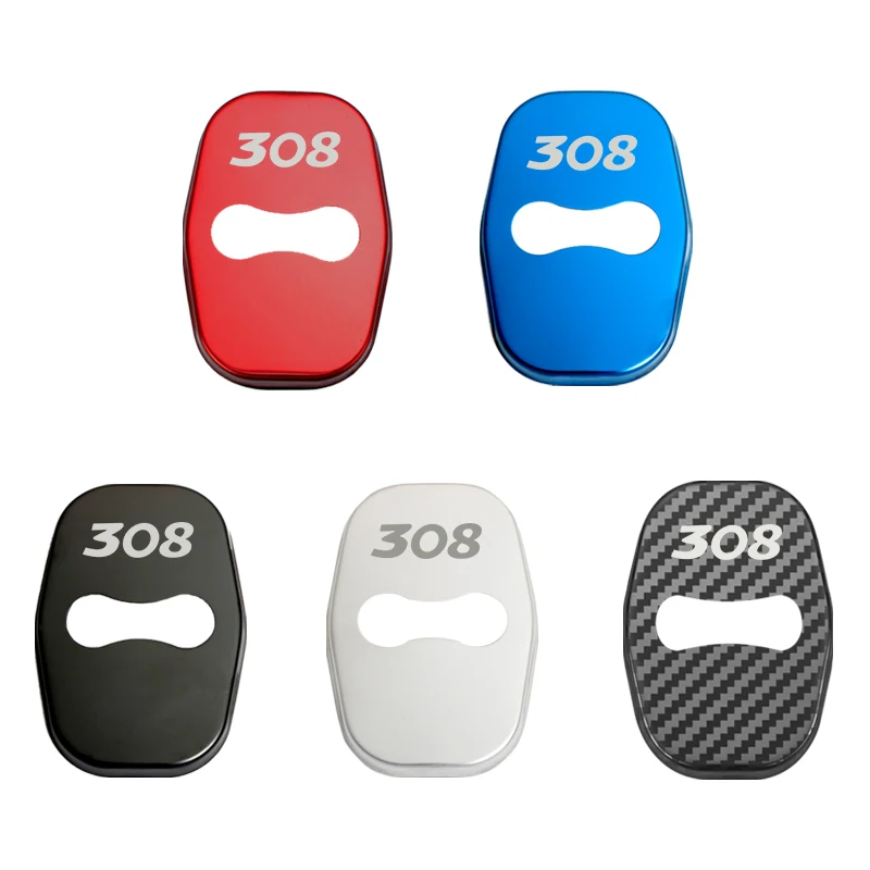 Автомобильный Стайлинг защитный чехол для дверного замка Peugeot 308 206 207 208 306 307 407 408
