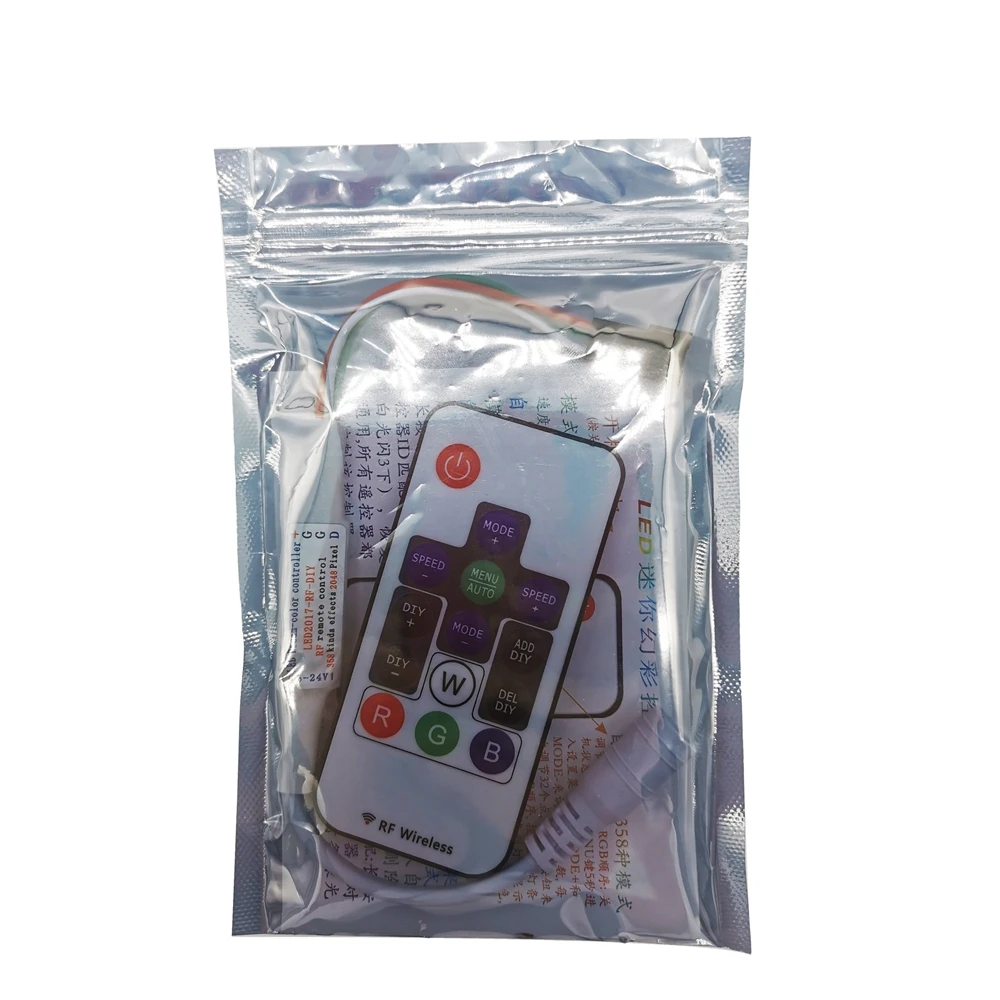 DC5-24V 14Key Controller Mini Smart DIY RF Беспроводной пульт дистанционного управления для RGB-светодиодной ленты с 3 пинами и индивидуальным адресом 358 полных цветовых режимов.