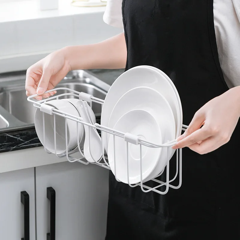 

Telescopic Sink Drain Basket Rack Vegetables Dishes Storage Holder Stainless Steel Household Countertop Shelf Kitchen Utensils