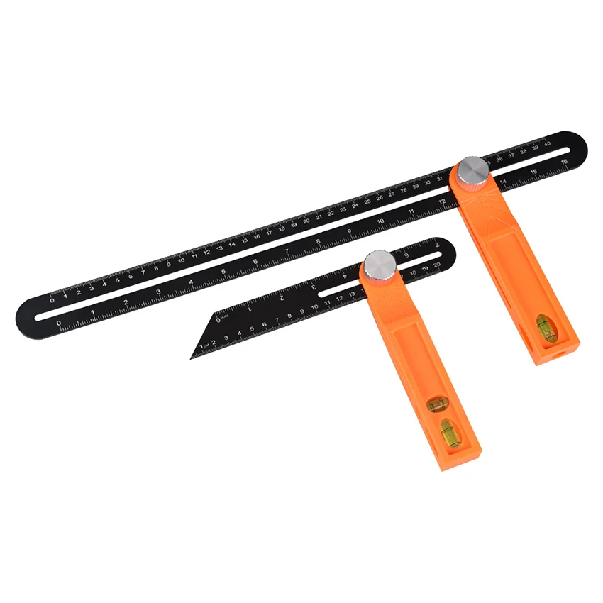 

Combination Square, 20cm, 40cm Combo Square, Carpentry Woodworking Angle Ruler, Metal Ruler, Framing Square, T Square