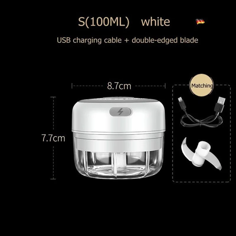 electric food mini garlic press gadget vegetable cutter kitchen chopper for accessories tools organizer ginger crushed chili free global shipping