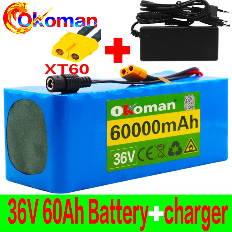 Аккумулятор 36 В 10S4P 60Ah 500 Вт аккумулятор высокой мощности 42 в 60000 мАч для