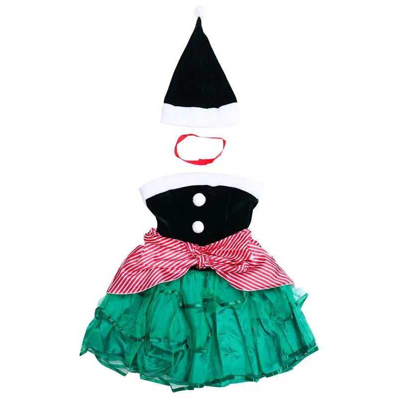 

1 Set of Performance Costume Cosplay Uniform Christmas Elf Clothing Party Supply