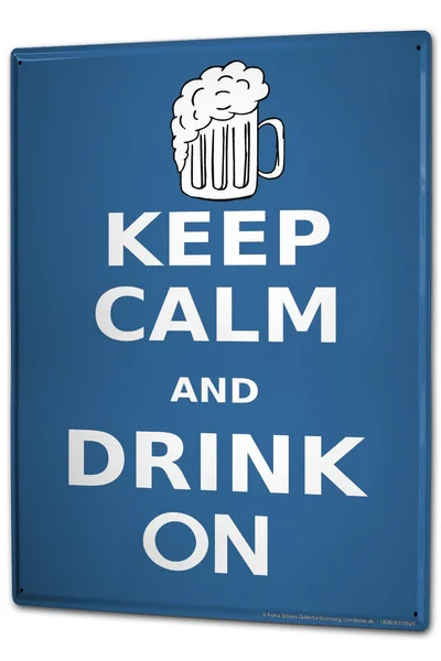 

Tin Sign Nostalgic Motif Stay Calm and Drink More Beer Mug Coffee Bar Decoration Home Decor
