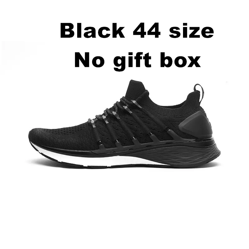 black 44 no gift box Xiaomi Mijia кроссовки спортивная обувь 3 мужские кроссовки попкорн облако бомба 6 в 1 Uni-moulding 3D Fishbone система блокировки - Цвет: black 44 no gift box