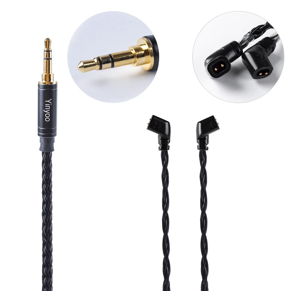 Yinyoo 16-жильный кабель для наушников IEM с посеребренным покрытием 2 5/3 5/4 4 мм