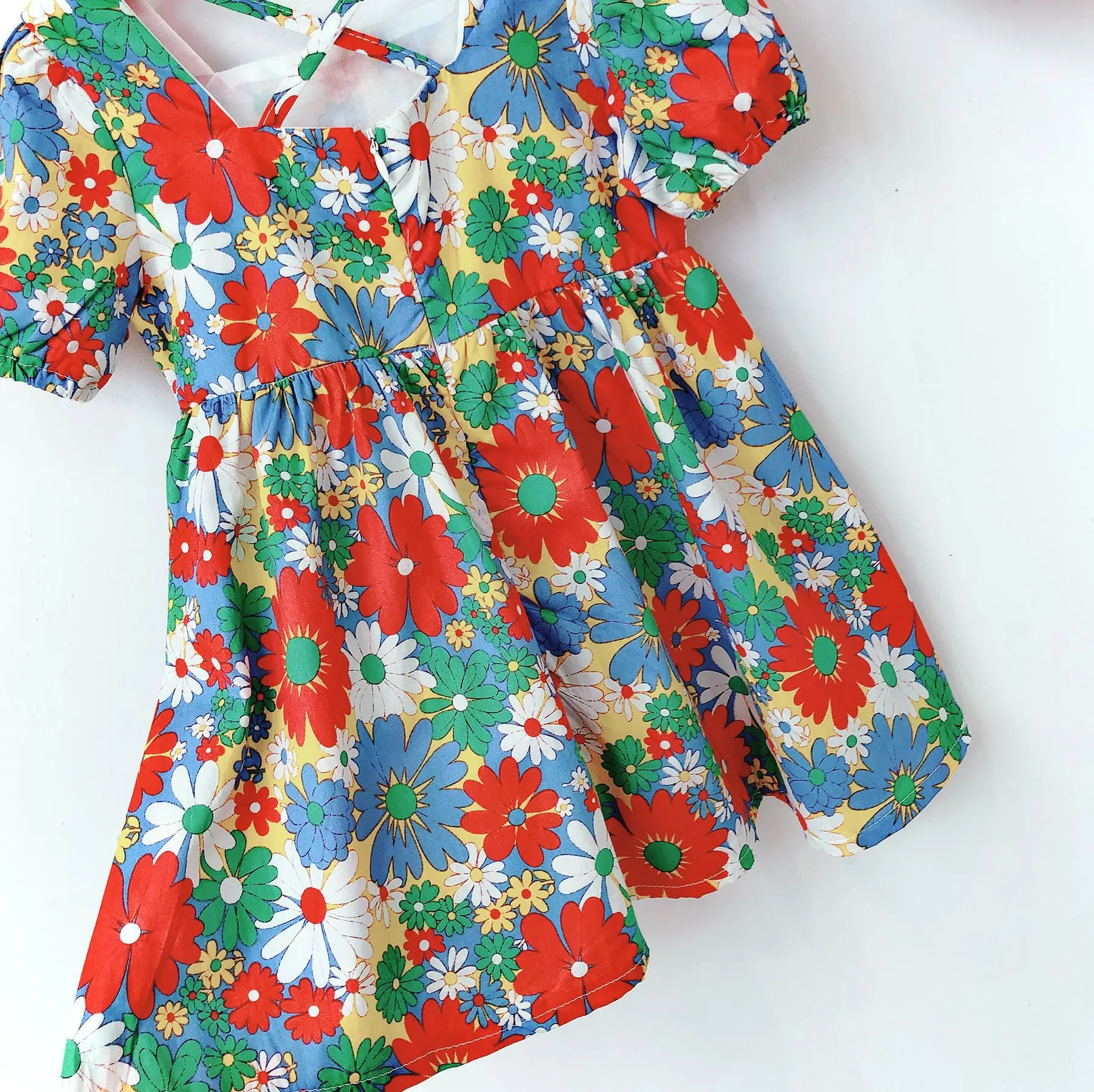 Летние Платья с цветочным принтом для девочек-подростков принцессы маленьких