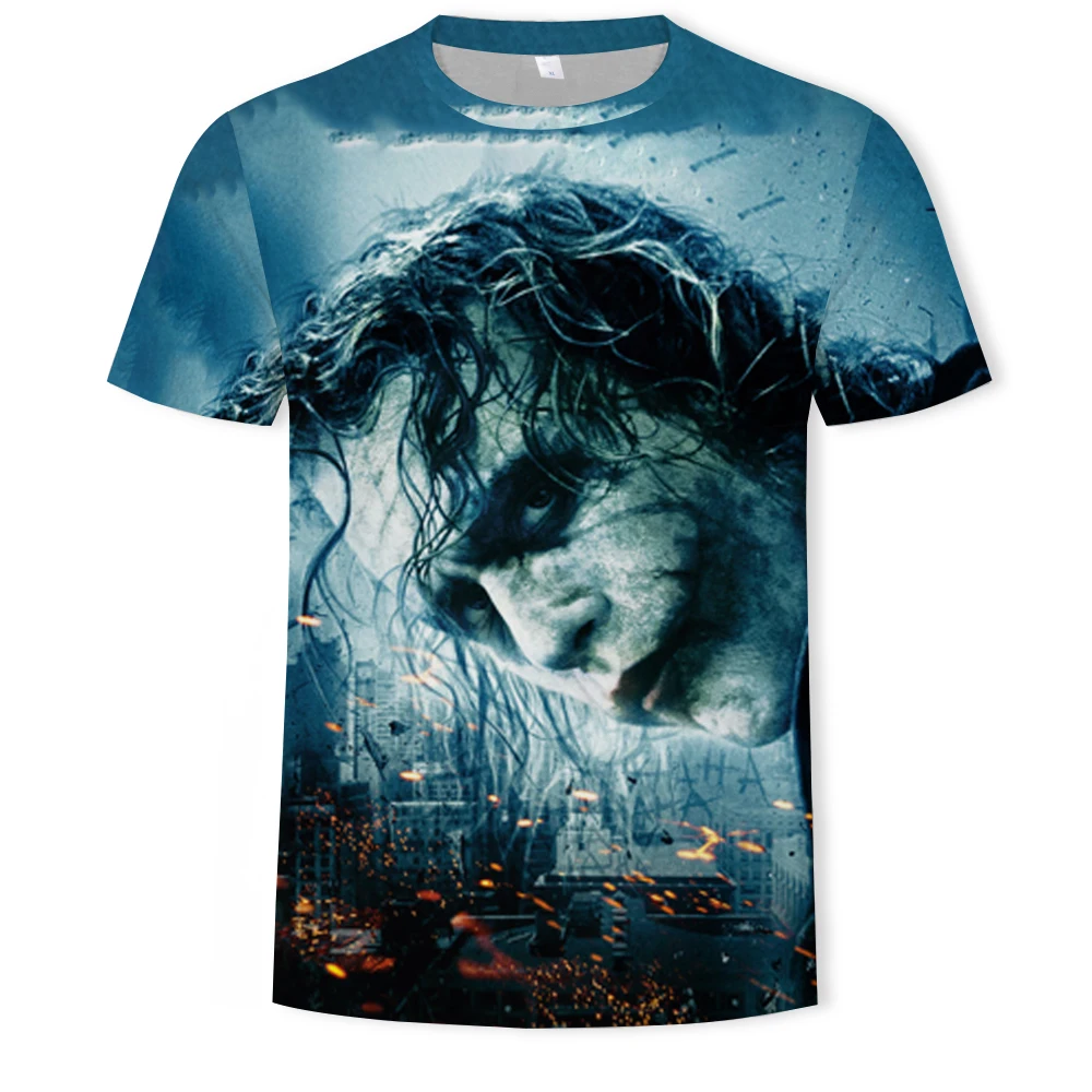 

2021 summer fashion new papyrus overlapping 3D printing men's short-sleeved trend casual T-shirt apparel