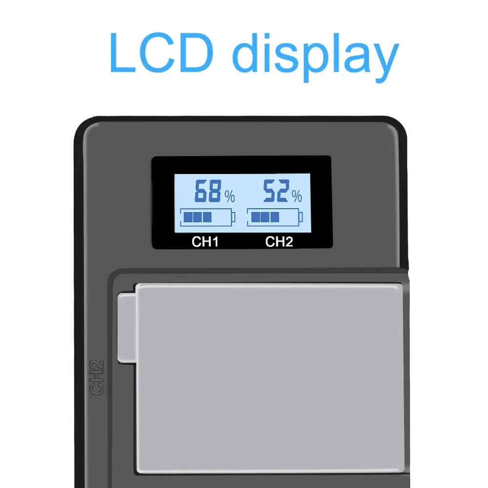 PALO 1 шт. LP E8 Цифровое зарядное устройство lp e8 LCD Интеллектуальный двойной дисплей