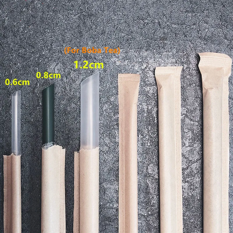 500 шт пузырчатая Питьевая Солома для чая длиной 23 см Сверхширокая одноразовая