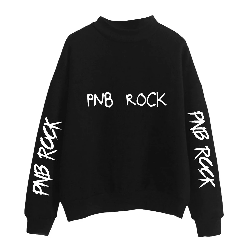 

WAWNI Pnb Rock Turtlenecks Casual Tops Thin Sweatshirt Cosplay Top Men Sweatshirt Hip Hop Pullover Womens Round Neck 2021 New