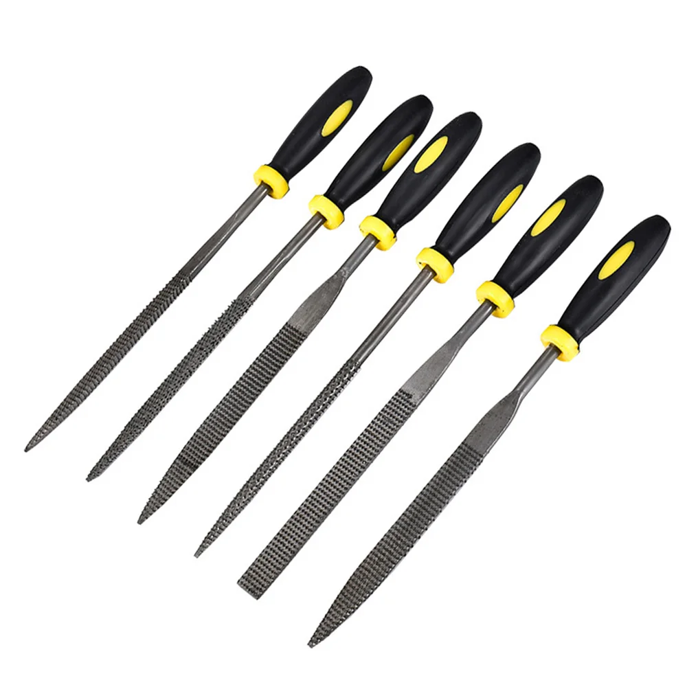 

6 Pcs/Set Woodworking Tools Wood Rasp Kits Flat Round Square Triangle Hand Needle Files Household Hand Tool Accessories