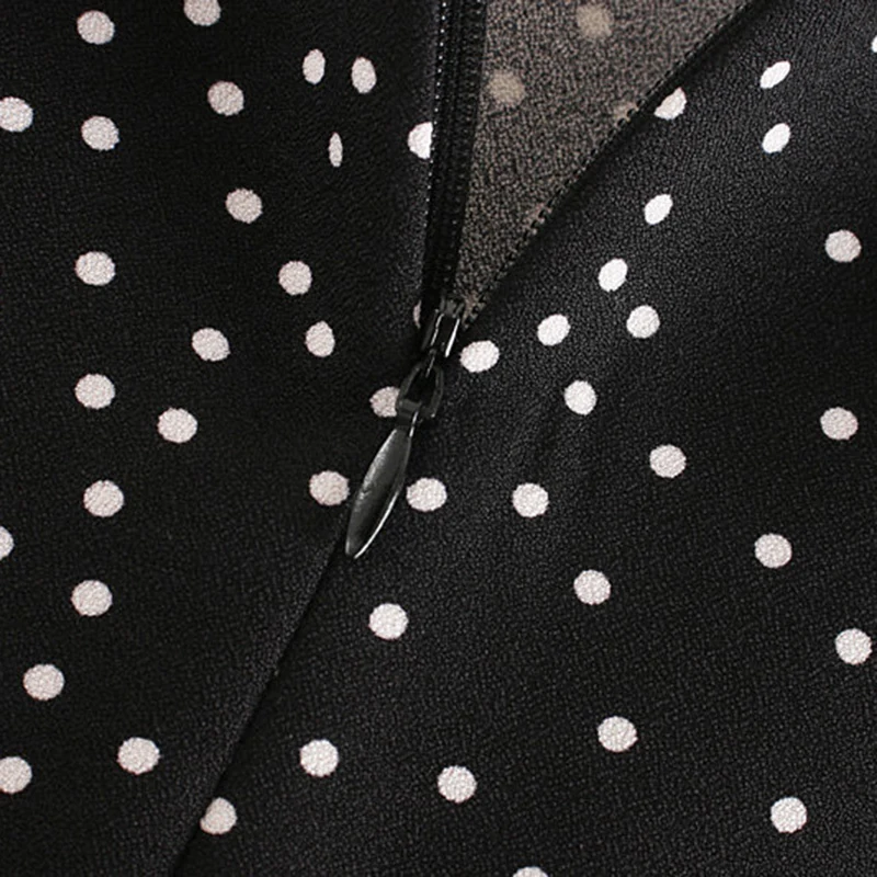 Винтаж стильный Polka Dot Офисные женские туфли миди юбка женская модные трапециевидной формы и на молнии сбоку; женские юбки Повседневное Faldas Mujer