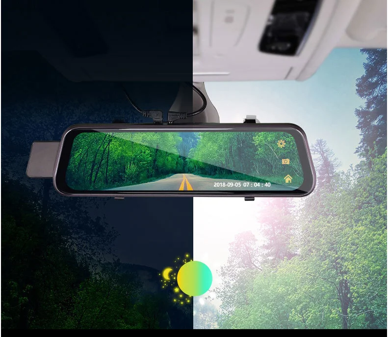 Автомобильный видеорегистратор с двойным объективом 10 0 дюймов Full HD 1080P зеркало