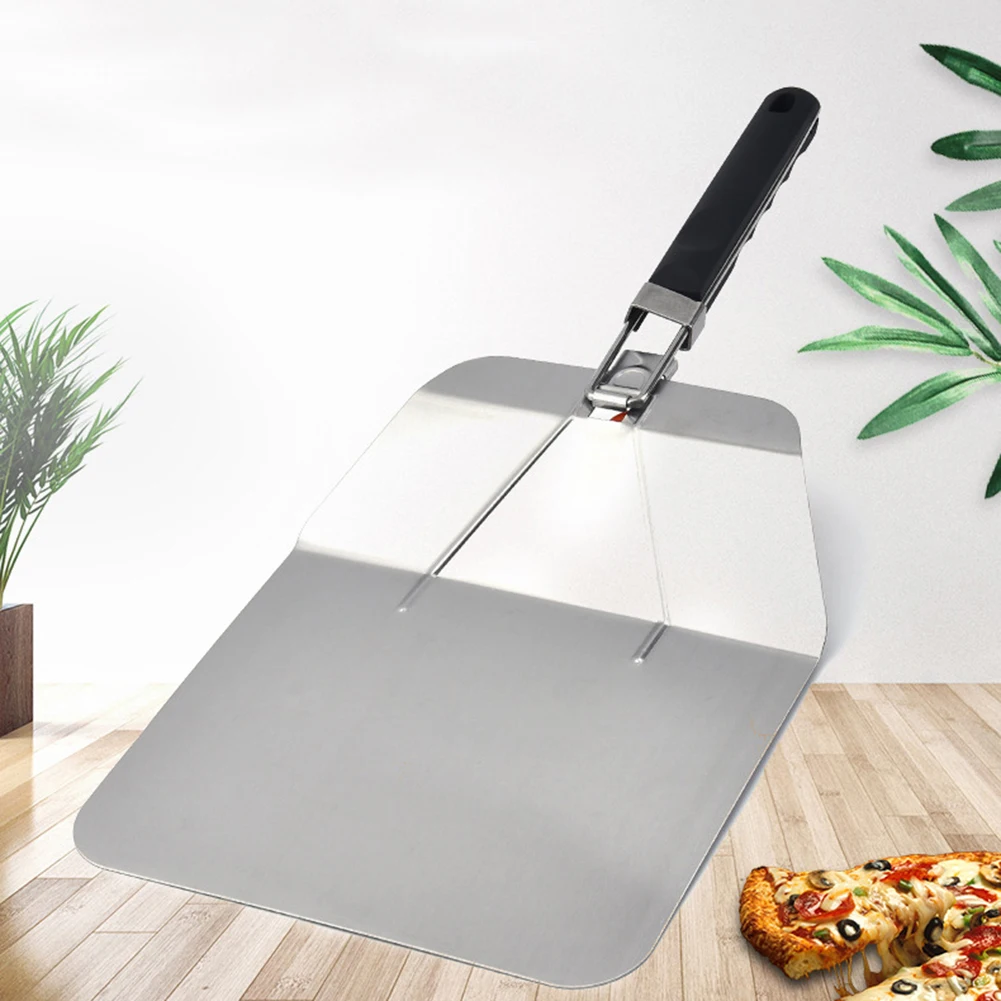 Лопатка для пиццы из нержавеющей стали антипригарная круглая разделочная доска
