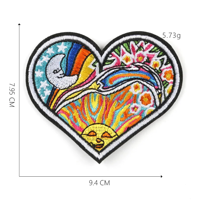 1-PCS-W-100 Любовь одежда патчи железа на полосы для значки-наклейки на одежду сердца вышивки аппликации@ G - Цвет: 1-PCS-W-100