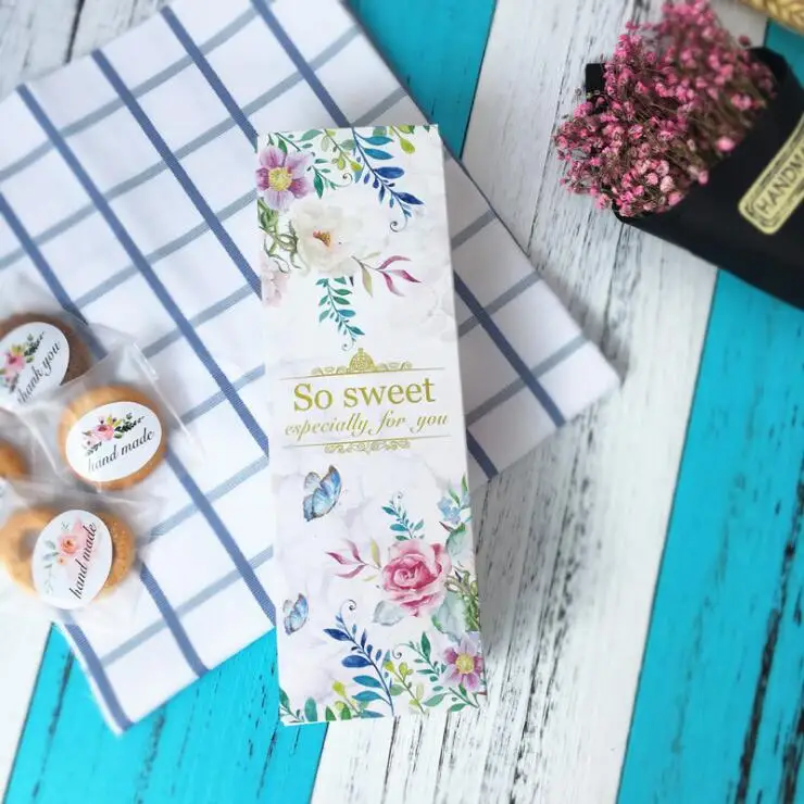 

20pcs- 21.5x6.5x4.5cm Floral Print rectangle drawer Box Macaron Boxes Chocolate Cookies Packaging Box Sweet Wedding Gift Box