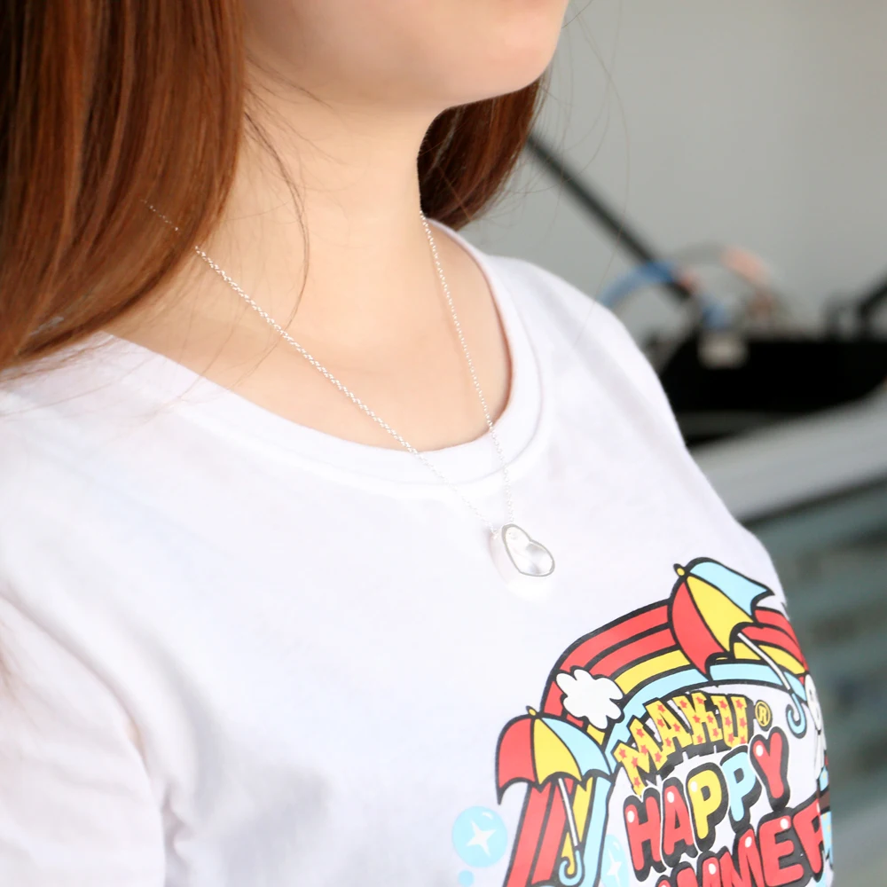 Женская цепочка с подвеской в виде сердца из серебра 925 пробы|Ожерелья| |