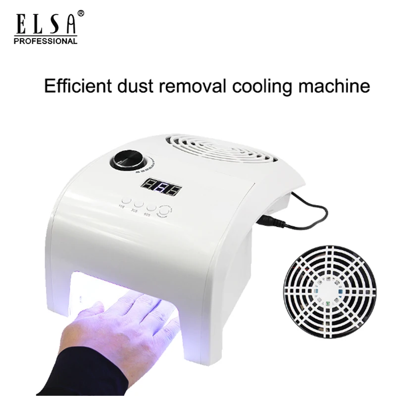 2 в 1 Светодиодная УФ лампа для ногтей с пылесосом гель Сушилка 80 Вт пылеуловитель