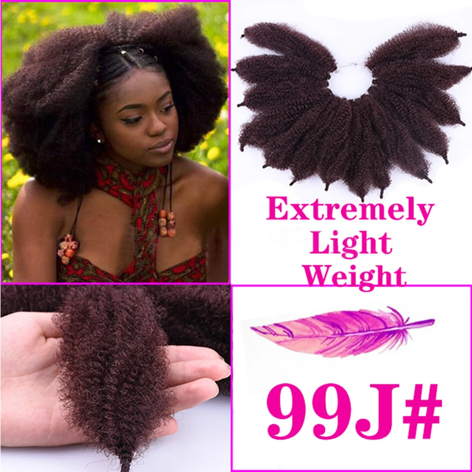 

WEILAI crochet braid hair marlybob curly synthetic ombre hair extensions afro kinky curly african DIY wigs for woman