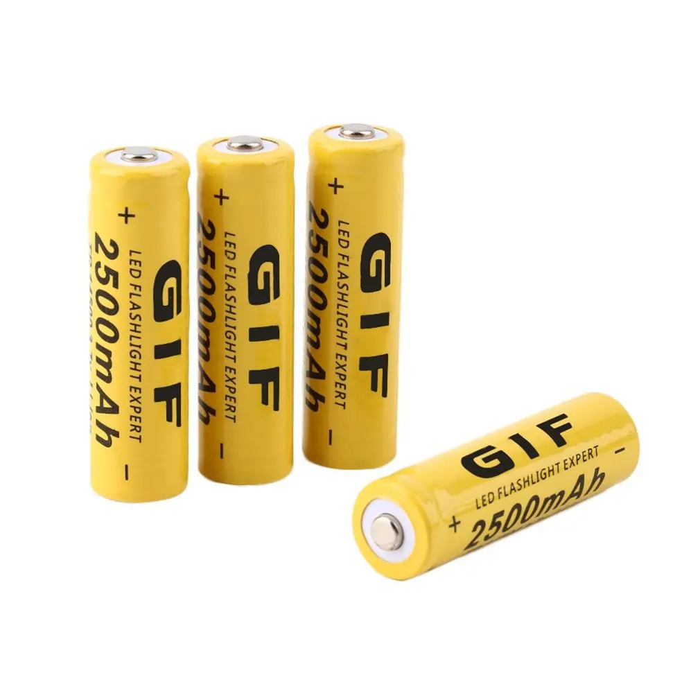 4 шт./компл. 14500 батарея 3 7 V 2500mAh перезаряжаемая liion для светодиодного фонарика