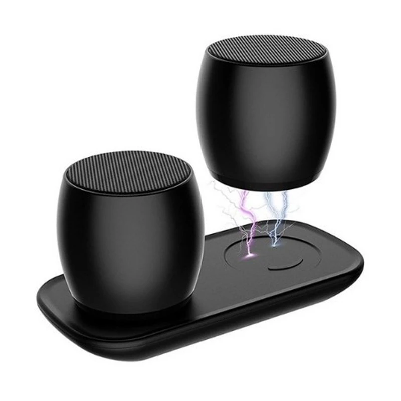 

Portable Speaker Bluetooth-compatible Subwoofer TWS System Column Mini Metal 3D Stereo Computer Loudspeaker MP3 Player