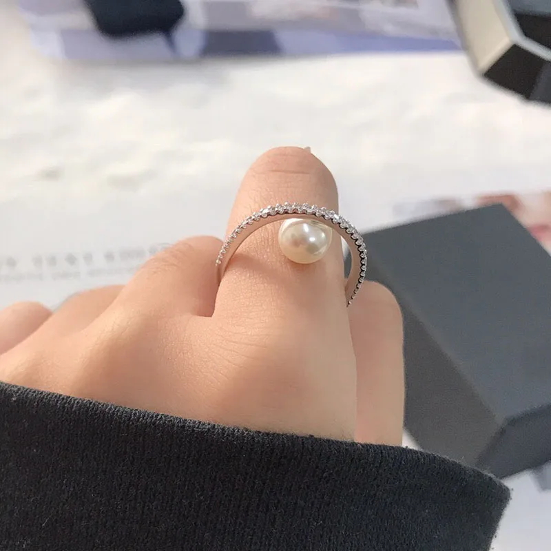 UMGODLY роскошное Брендовое чистое кольцо с камнями из циркония жемчужное для