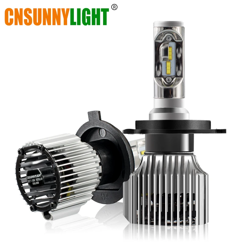 Cnsunnylight водить автомобиль Фары для авто все в одном H7 H11 H1 880 H3 9005 9006 9012 5202 72 Вт 8500LM H4 H13 9007 Высокая Низкая луч света