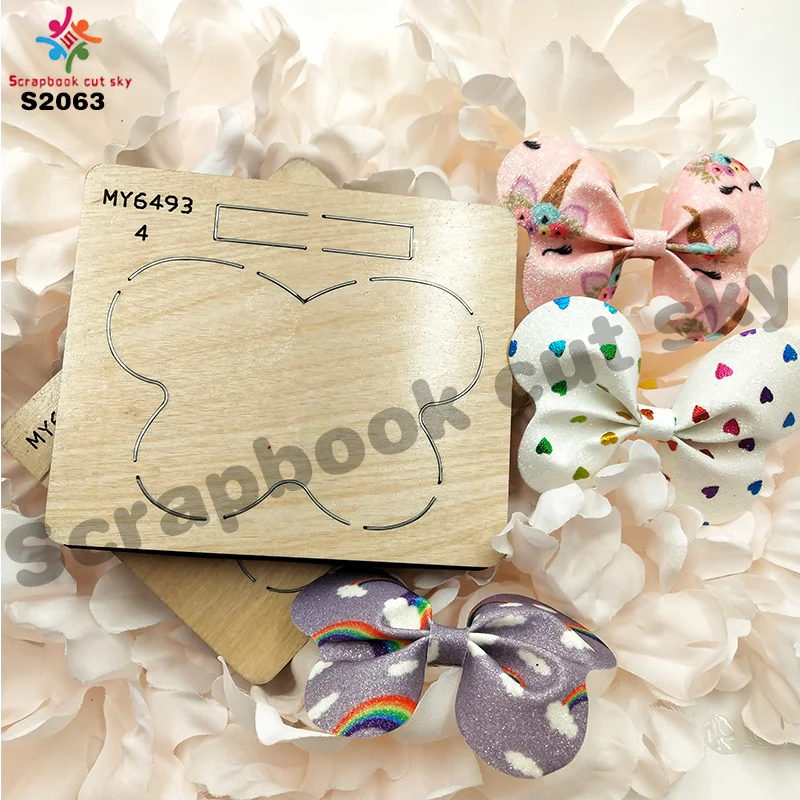 Бабочка лук и скрапбук вырезать небо стальные деревянные штампы совместимы с