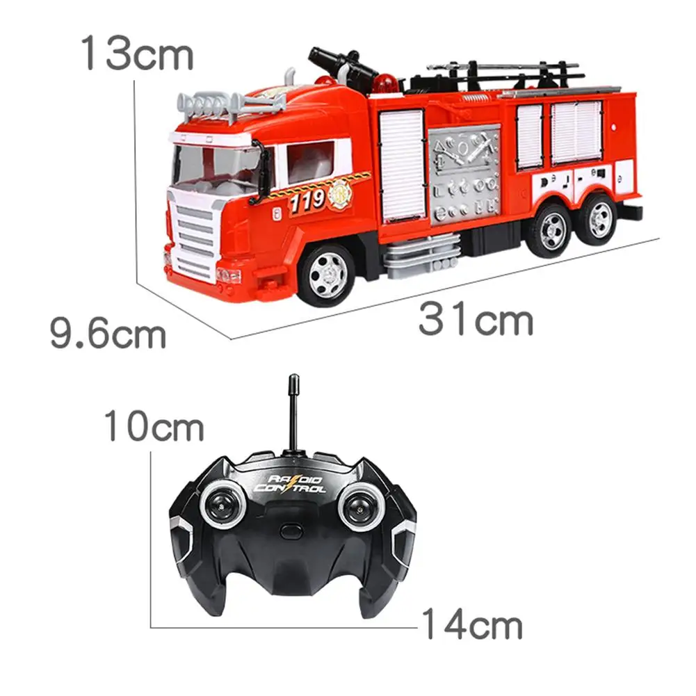 

Spray Water Truck Toy Fireman Fire Truck Car Music Light Educational Toys Boy Kids Toy Gift