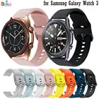 Аксессуары для браслета BEHUA, 20 мм, 22 мм, для Samsung Galaxy watch 3, 41 мм, 45 мм, спортивный силиконовый сменный ремешок для часов