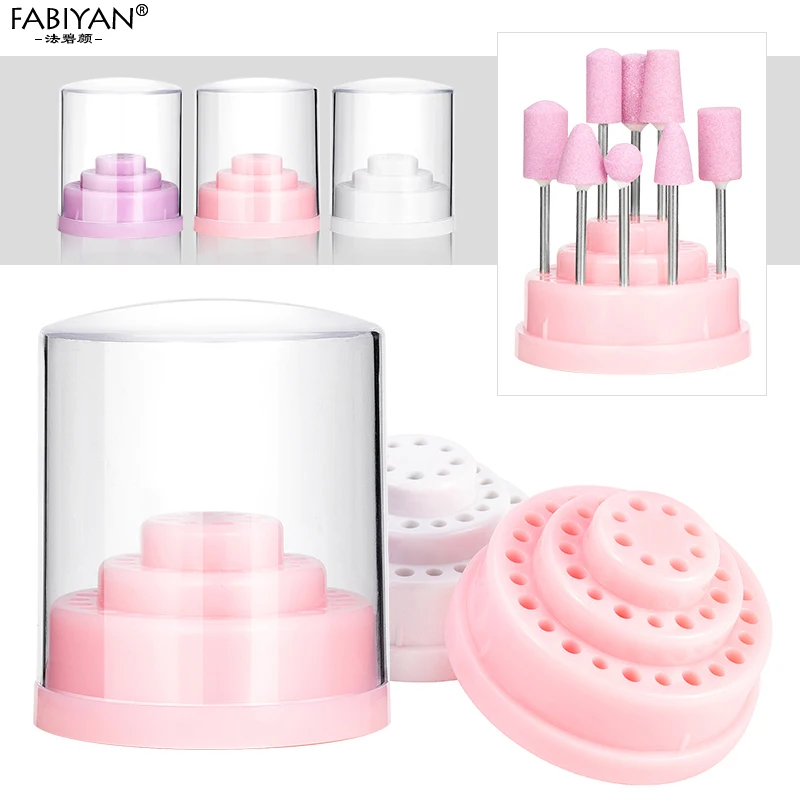 

Коробка для сверл для дизайна ногтей, органайзер с 48 отверстиями, контейнер, держатель, выставочная стойка, дисплей, пустые аксессуары, инст...