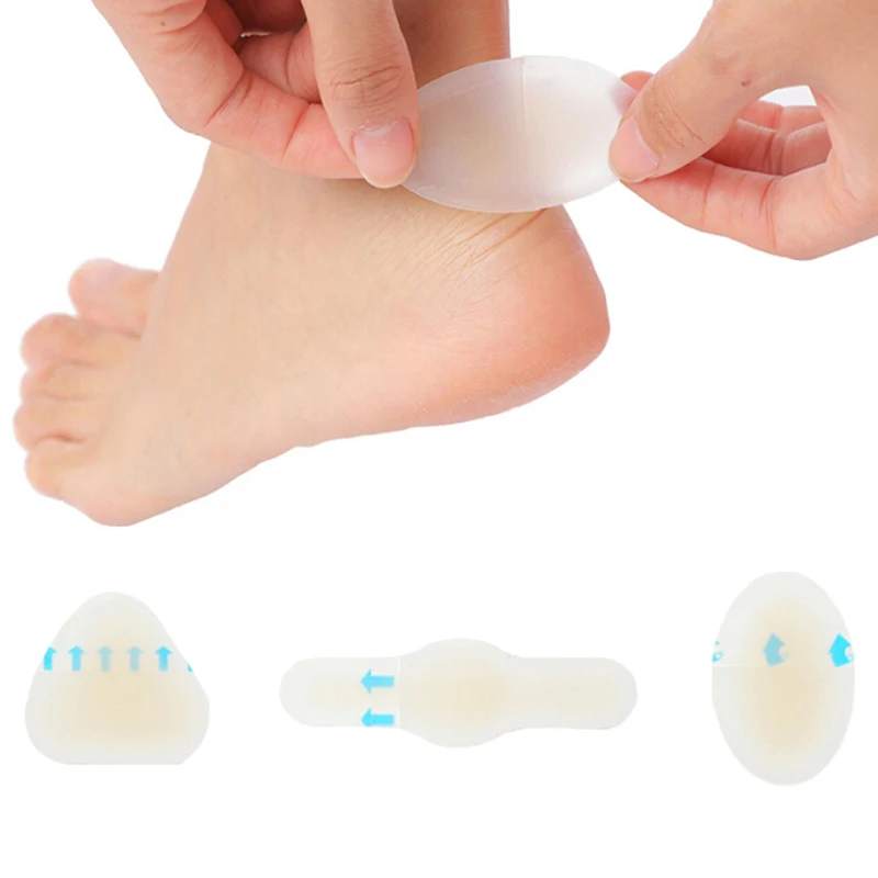 

4pcs Adhesive Hydrocolloid Gel Blister Plaster Anti-wearing Heel Sticker Pedicure Patch Foot Care Tools 3 Styles