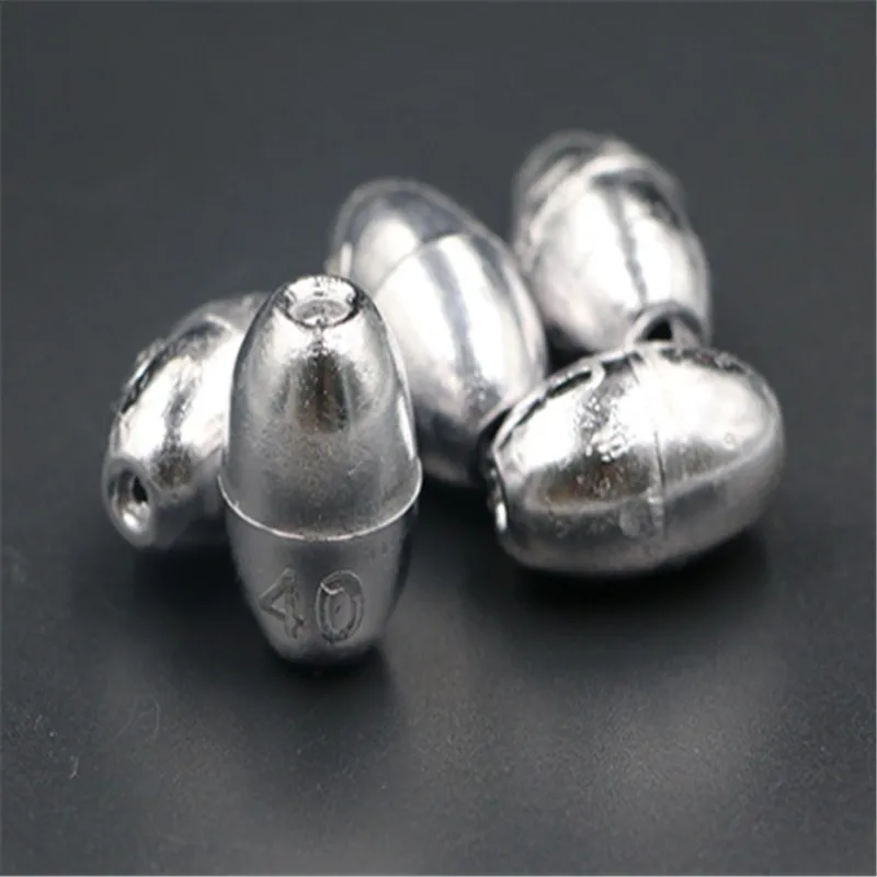 

50pcs Oval Quick Sinking Shaped Weight Split Shot Bait Carp Angling Gear Lead Sinker Fishing Beads High Quality Pesca
