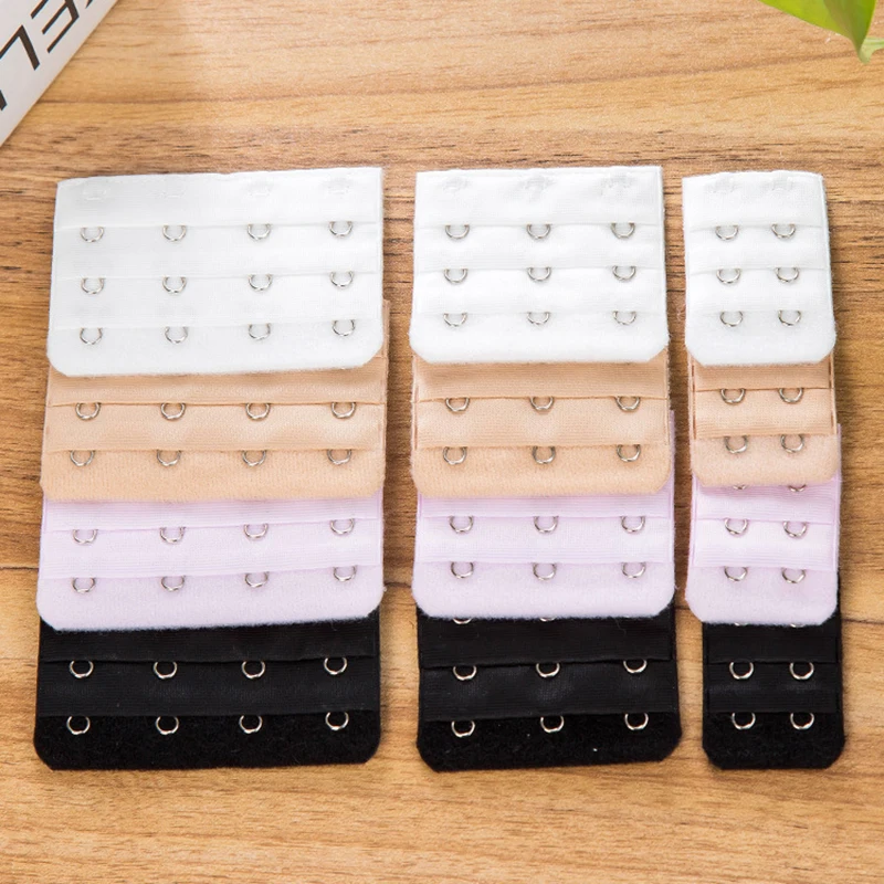 1PC 2/3/4 Hooks Bra Extender For Women Nylon Elastic Bra Strapless Underwear Strap Adjustable Belt Buckle Intimates Accessories