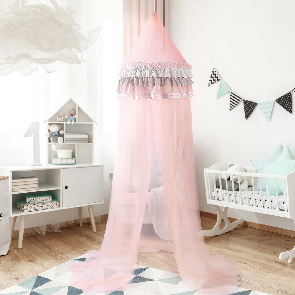 Hanging Princess Dome Mosquito Nets Lace Net Kids Bed Curtain Canopy Photography Props Ins Style Bedcover | Дом и сад