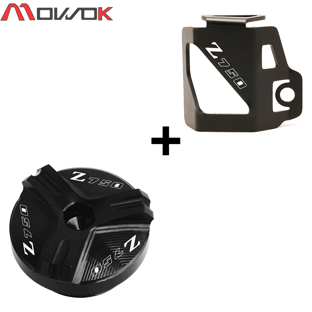 For KAWASAKI Z750 Z 750 2012 2011 2010 2009 2008 2007 Motorcycle Rear Brake Fluid Reservoir Guard Cover Protector Oil Filler Cap |