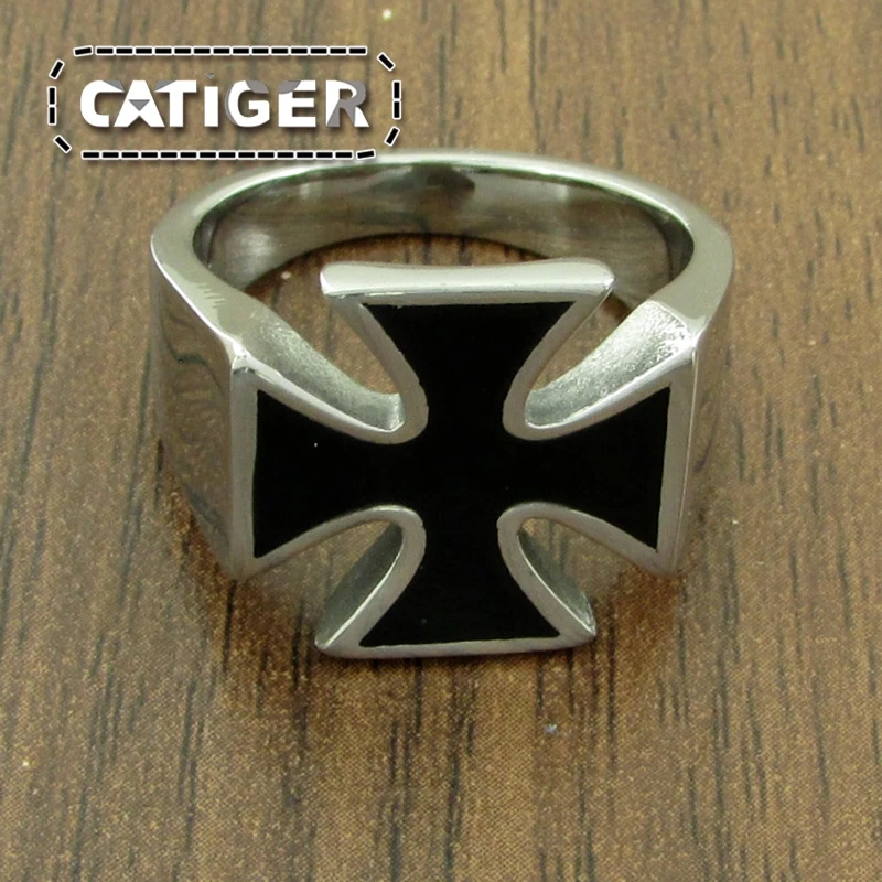 Железный Черный Эмалевый Крест из нержавеющей стали рыцарь яркость популярные