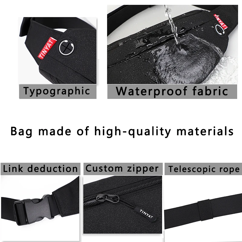 Поясная Сумка унисекс многофункциональная нейлоновая Водонепроницаемая