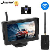 jansite 4 3 inch reverse camera wireless back camera bar cigarette lighter parking assist auto rear view monitor bracket