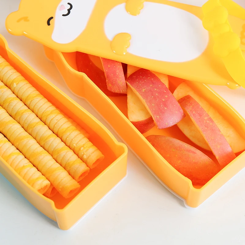 Портативный мини Bento Box контейнеры для детей милый двойной Штабелируемый