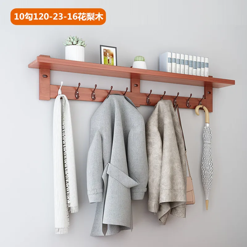 

All-solid Wood Hanger, Coat Rack, Wall Simple Living Room Hanger Without Perforation