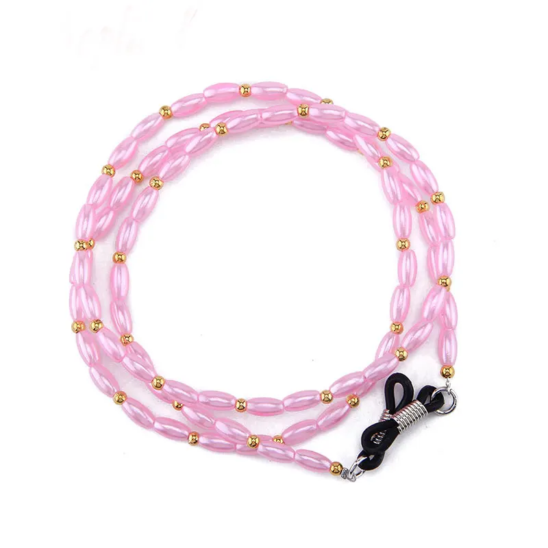 Одноцветные очки с искусственным жемчугом и бусинами цепочка ремешки для очков