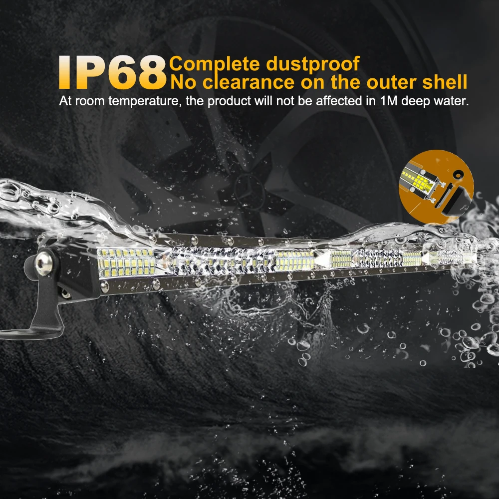 Nlpearl ультра тонкий 10 20 30 дюймов Светодиодная рабочая фара c светильник бар 12V 24V