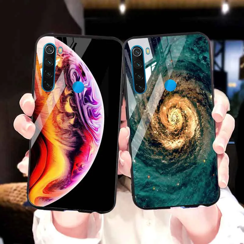 Чехол для Xiaomi Redmi Note 8T 8 Pro 8A 7 7A K30 K20 чехлы с закаленным стеклом бампер Xiomi Mi 9 Lite A3 9T SE