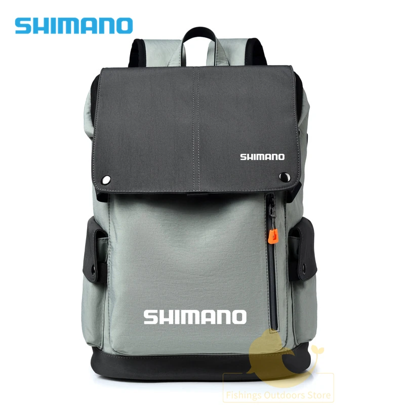 

Shimano Men's Backpack Oxford Cloth Waterproof Travel Computer Backpack Outdoor Sport Multi-function USB Charging Fishing Bag