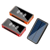 50000mah wireless solar power bank for iphone 12 samsung s21 xiaomi poverbank external battery wireless fast charging powerbank