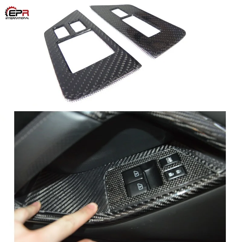 

For Nissan R35 GTR Carbon Fiber Window Switch Control Panel LHD GT-R Tuning Interior Window Cover Stick On Type