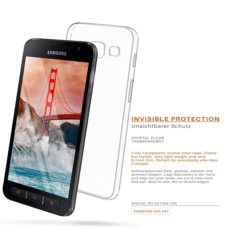 Мягкий ТПУ прозрачный мобильный телефон чехлы для Samsung Galaxy Xcover 4 силиконовый